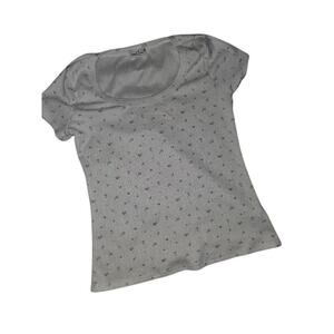 Rebellious Dreamer Floral Ribbed Baby Tee – Women’s M